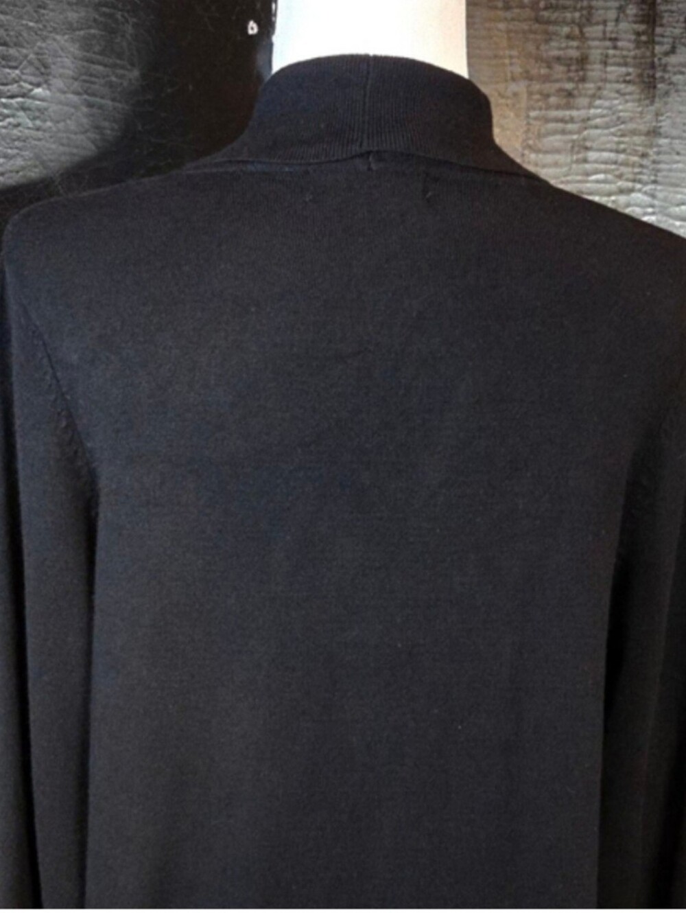Verve Ami Black Open Front Cardigan Sweater Medium - Picture 8 of 10